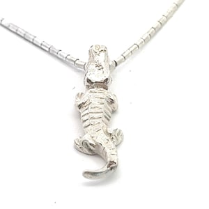 Sterling Silver Alligator Charm/Necklace,  Reptile Jewelry, Alligator Pendant,  Alligator Charm, Crocodile, Lizard, Serpentine Chain