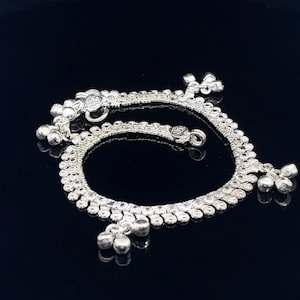 Sterling zilveren mini munt ketting, zilveren bal charmes, unieke ketting en schakelarmband, getextureerde, bungelende bedelarmband, 100% zilver, vintage