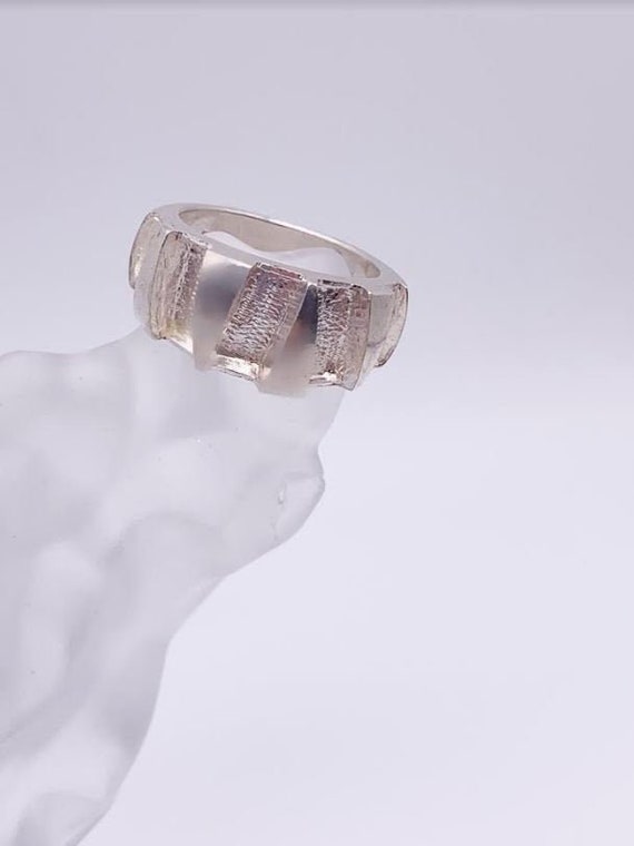 Sterling Silver Sculptural Ring, Statement Ring, … - image 1