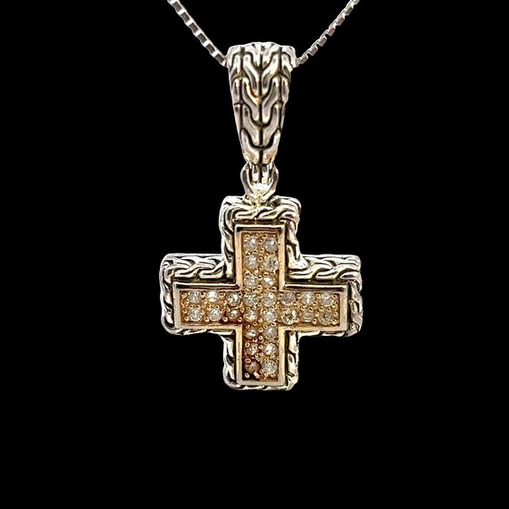 Sterling Silver & Cubic Zirconia Celtic Cross, Wo… - image 2