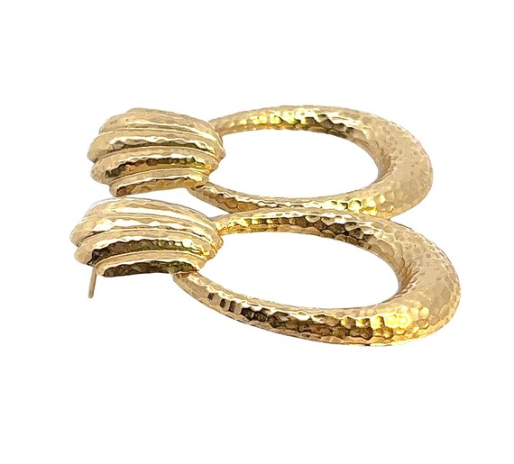 Elegant 14k Yellow Gold Teardrop Earrings, 14k Ha… - image 4