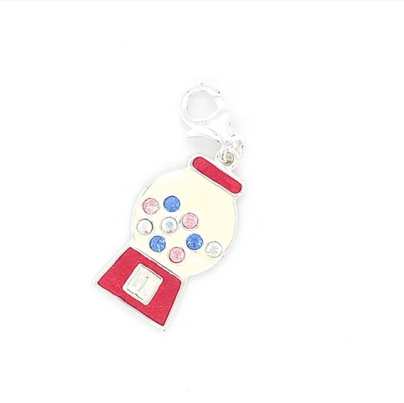 Buy Red Gumball Machine Charm/pendant, Sterling Silver, Enamel 