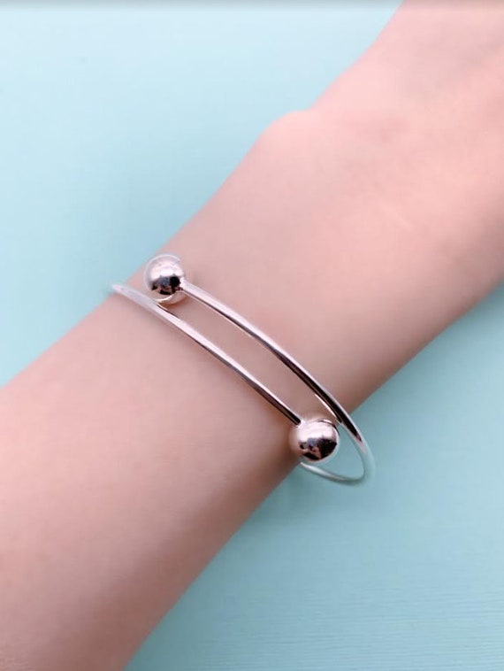 Sterling Silver Bracelet, Solid Silver Adjustable… - image 2
