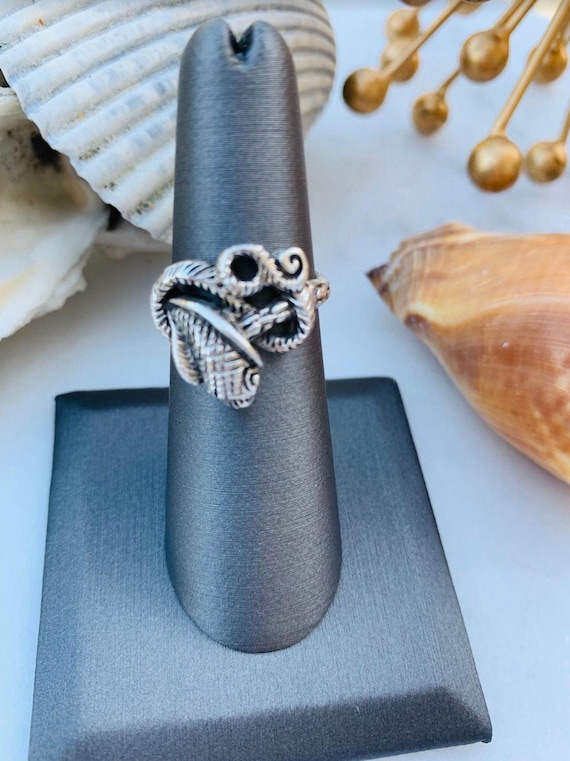Snake Ring, Sterling Silver Snake Ring, Spiral Si… - image 1
