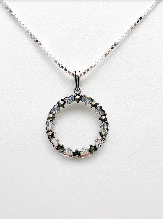 Sterling Silver Heart Pendant, Heart Necklace, Vin