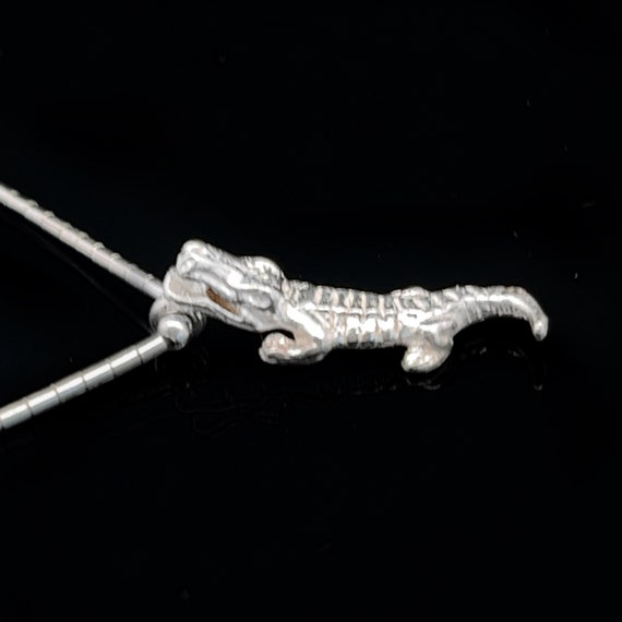 Sterling Silver Alligator Charm/Necklace,  Reptil… - image 3