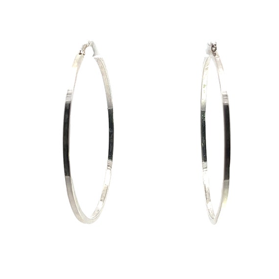 Sterling Silver Hoops, Large Sterling Silver Hoops, Minimalist Hoop, Sterling Light Weight Hoops, Classic Hoop, Ear wire Hoops, Vintage