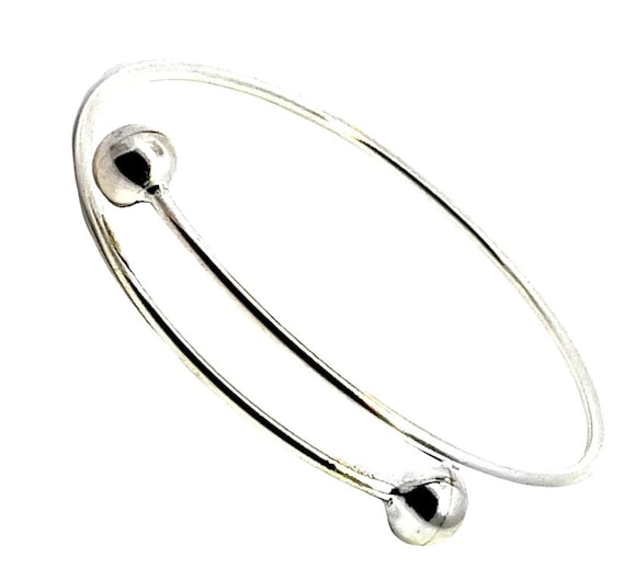 Sterling Silver Bracelet, Solid Silver Adjustable… - image 1