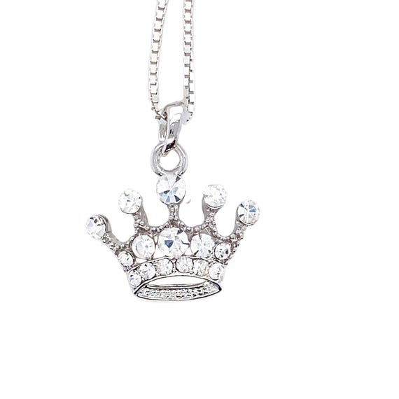 シルバー 王冠モチーフ ネックレス 50cm