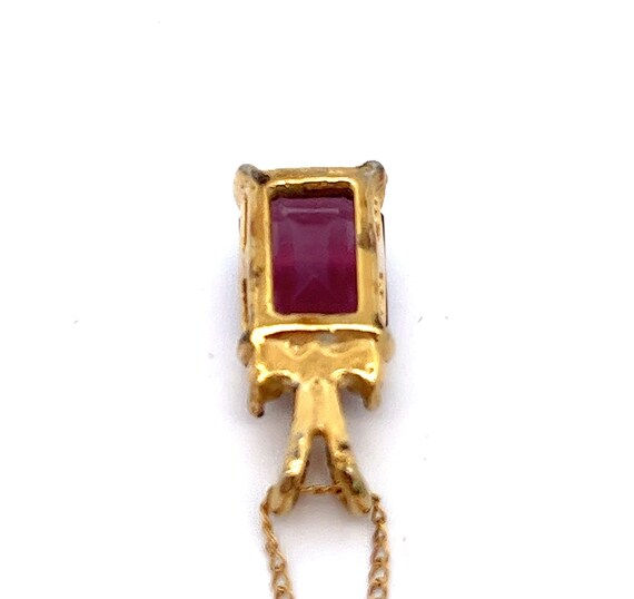 Amethyst Necklace, Rectangle Amethyst Gemstone wi… - image 4