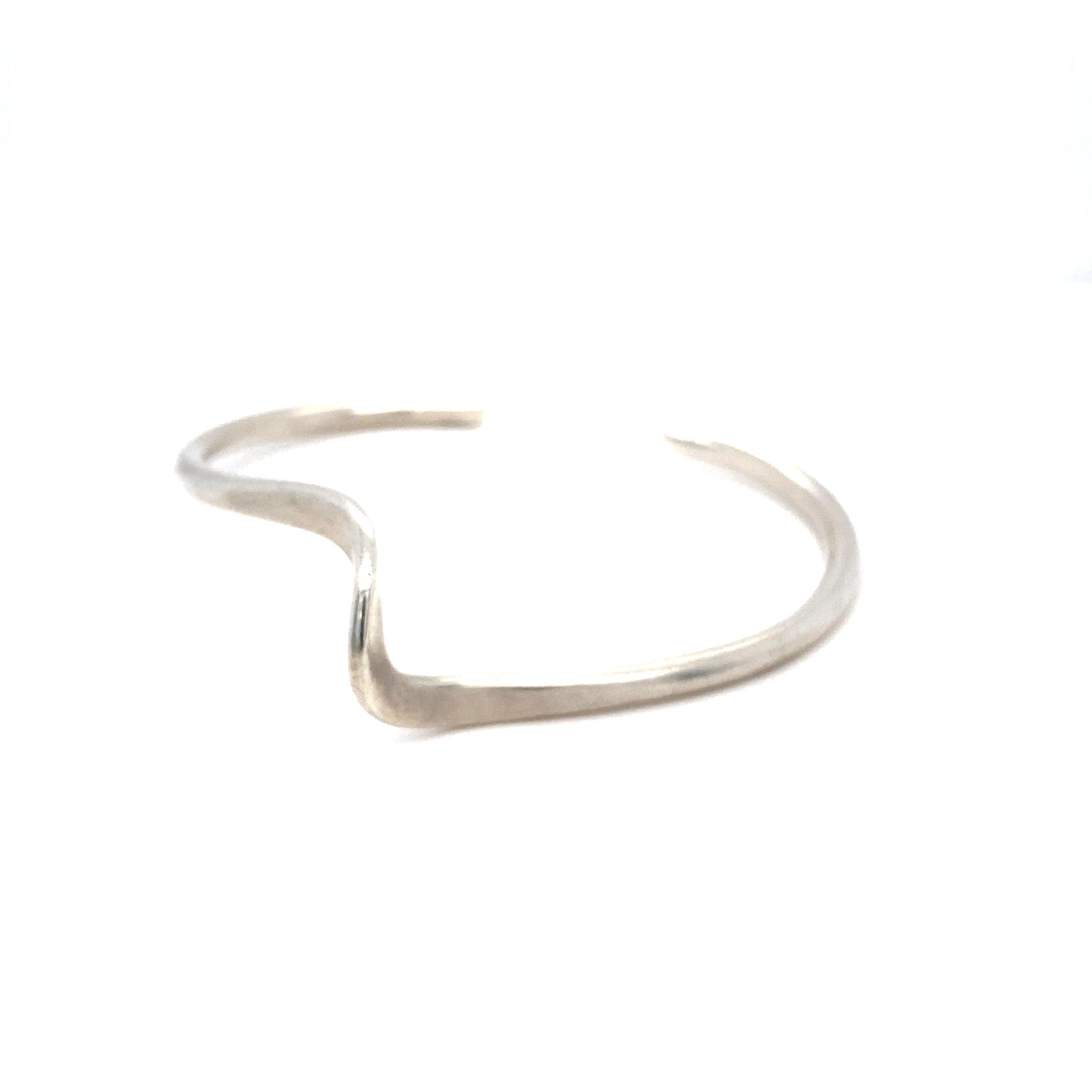 ブレスレット BLENDOFF Ordinary Minimal Round Cuff Bracelet 3mm Silver 925 Sterling Silver 925 Minimalist Cuff Charm 3mm Wire Bracelet