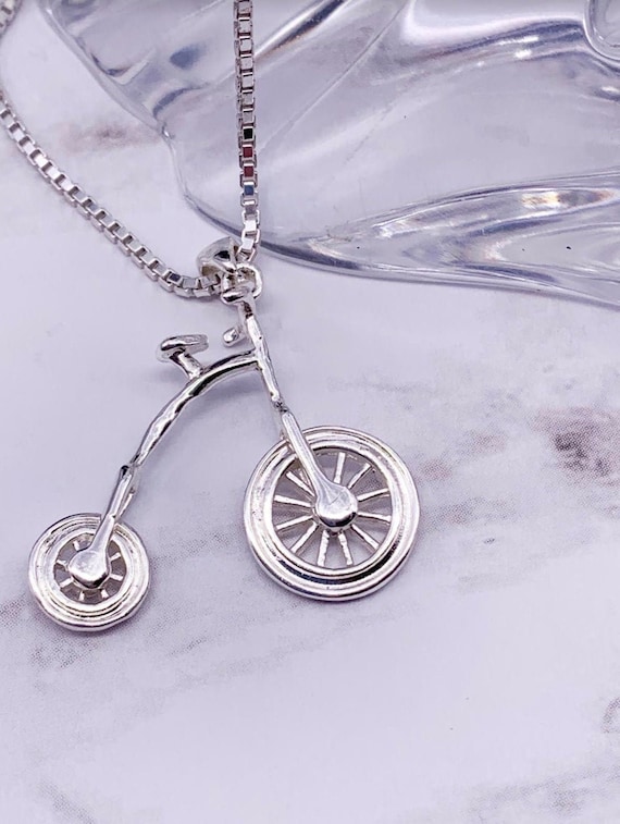 Bicycle Sterling Silver Penny Farthing Rotating Wh