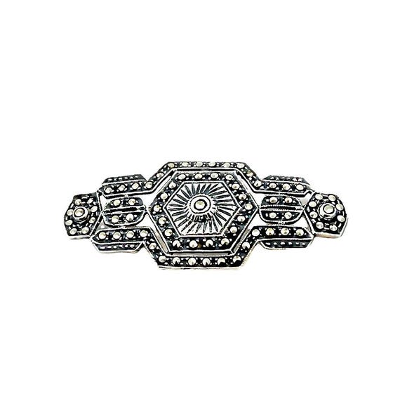 Elegant Marcosite Sterling Silver Brooch Marcasite Spider Brooch – Celtic Crystal Design Jewelry main image 4