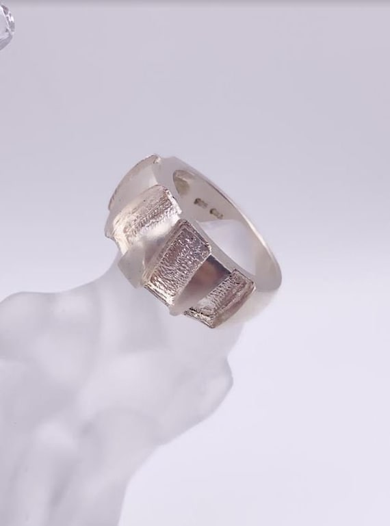 Sterling Silver Sculptural Ring, Statement Ring, … - image 3