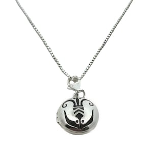 Sterling Silver Fleur-de-lis Locket Necklace, Fleur-de-lis Charm for Necklace or Bracelet, French Lily Iris, Vintage Locket, Vintage Charm