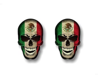 MEXICO Verboden Schedel Serie Decals Mexicaanse Vlag Vinyl Stickers Racing 4x4 Truck Leger Helm Menselijke Schedels Sticker: