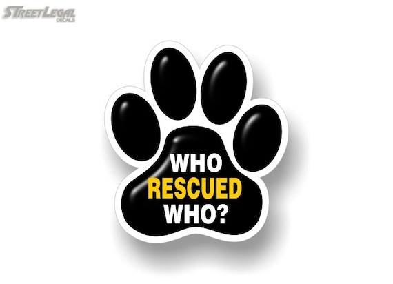 8 PAW Prints 2 Dog Cat Decal Cat Puppy Foot Print Vinyl Stickers for Car Vehicle Window Or Bumper Black w//White Outline