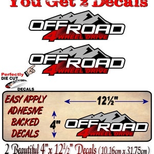 2 - OFFROAD 4 WHEEL DRIVE Vinyl 12.5