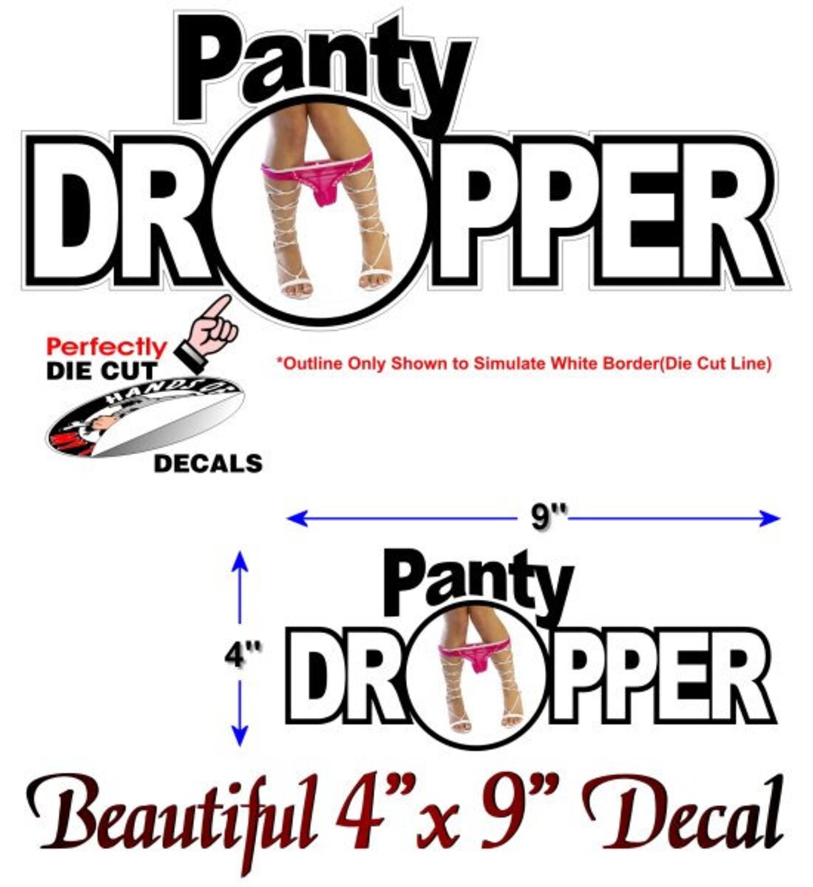 Panty Dropper 9 Version 2 V2 Vinyl Decal JDM Euro Etsy