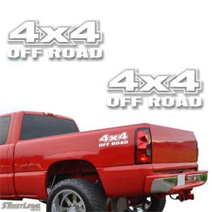 2- 4x4 Offroad Vinyl 13&quot; Decals Off Road Truck Box Decal Stickers