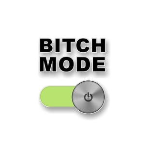 BITCH Mode Full Color 6&quot; Vinyl Decal For Girls Car Truck Vehicle Princess Queen Bee Girly Girlfriend Wife Gift for her Sticker