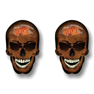 ZOMBIE Forbidden Skull Series Decals Zombie Exposed Brains Halloween