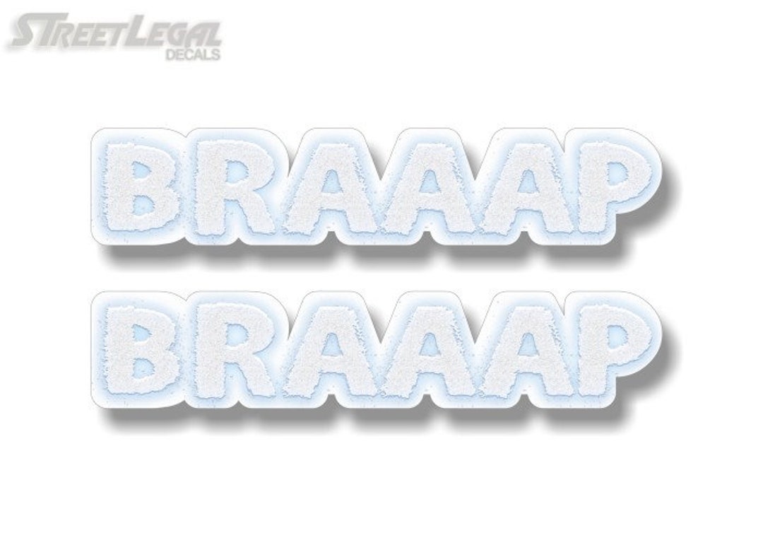 2 Braaap 9 Vinyl Decals Sound of Cold Power Snowmobiles Etsy