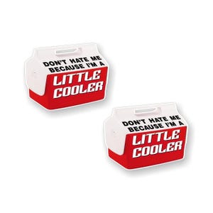 2 Don&#39;t Hate Me Because I&#39;m a Little Cooler 5&#39;&#39; Decals for Your Car Truck or SUV Cute Looking Funny Lil Cool Vinyl Stickers (2 Decal Set)