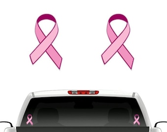 2 Cancer Ribbon 6'' Sticker Decals Breast Prostate Ovarian Cervical Cancer Vinyl Vehicle Decal Stickers