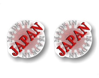Rising Sun Samurai JDM Sticker Vinyl Decal 4" X 4" - Glossy White For Car & Motorcycle 10 thumbnail image