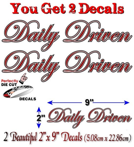 Stickers, Labels & Tags 2 Daily Driven Vinyl 9 Decals Slammed Stanced ...