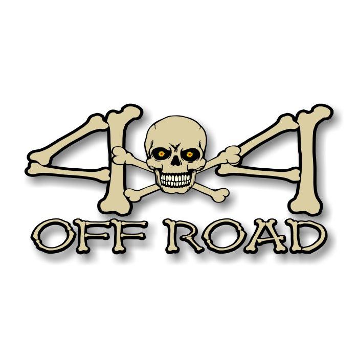 2-Pack Skull & Crossbones 4x4 Decals - Large 11.75"x9.75" Bed Panel Stickers For Trucks 2 thumbnail image