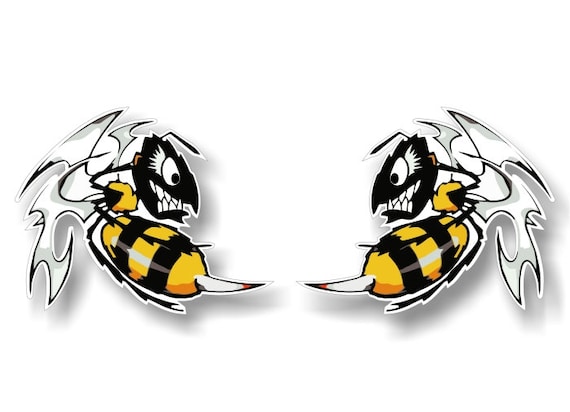 2 Ski-Doo Killer Bee 9" Vinyl Decals Snowmobile Sled Trailer Graphic Stickers 