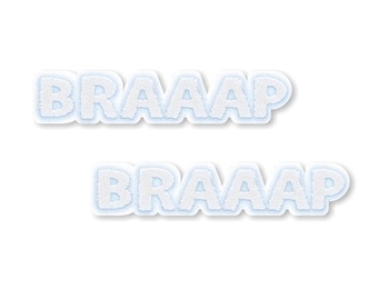 2 Braaap 9" Vinyl Decals Sound of Cold Power Snowmobiles Sled Snowmobile Trailer Decal Stickers (2 Decal Set)