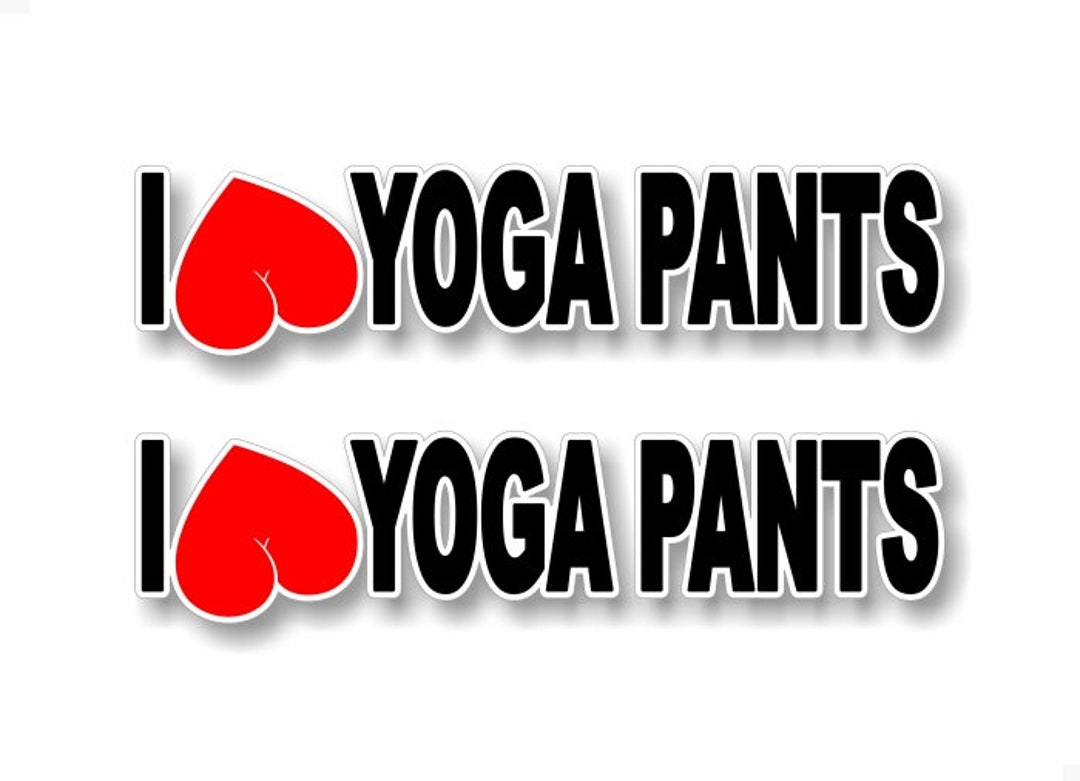 2 I Love YOGA Pants 9'' Decals Sticker Heart Yoga Pilates Feng Shui Zen ...