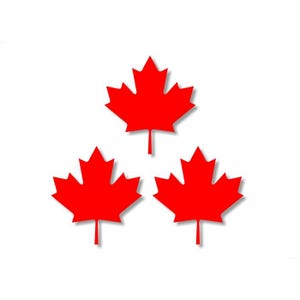 3 Maple Leaf 4 '' Abziehbilder 4x4 OffRoad Truck Suv Schlitten Schneemobil oder kanadisches Reisegepäck Zubehör Vinyl Stickers