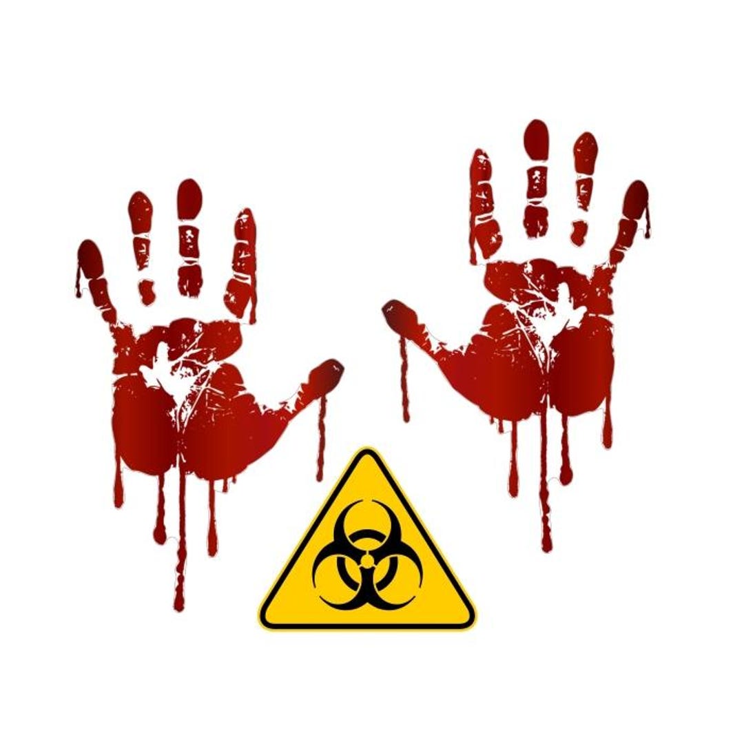 LIFE SIZE Bloody Hand Print Decals Walking Dead Zombie Halloween Prop  Stickers - Etsy, image size:1080x1080