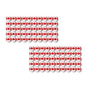 100 Shop CANADIAN 1,65 cm (.65 ") Aufkleber Proudly Kaufen Kanada Proud Store Regale rotes Ahornblatt Preisschild Add-On-Vinyl-Aufkleber (100 Aufkleber-Set)