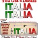 2 ITALIA Italy Flag Lettering 9'' Decals Beautiful Italian Design ...