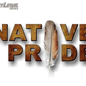NATIVE PRIDE With Feather 9'' Vinyl Decal Native American Indigenous ...
