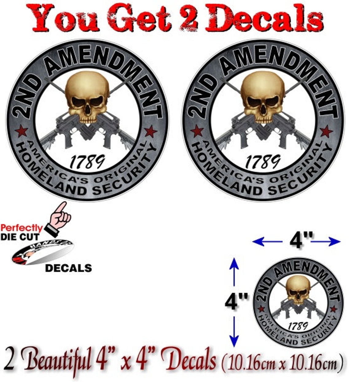 2nd Amendment Decals Stickers For Cars Trucks Windows - Decal Junky