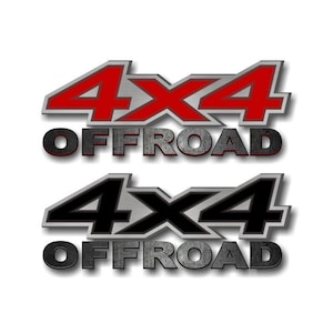 2 - 4x4 OFFROAD BRUSHED Print Effect Vinyl 13&#39;&#39; Decals for 4WD Off Road Truck Box Stickers