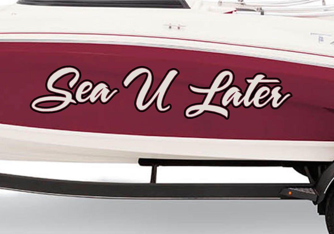 Custom Vinyl Boat Names - Set of Two Decals - Etsy