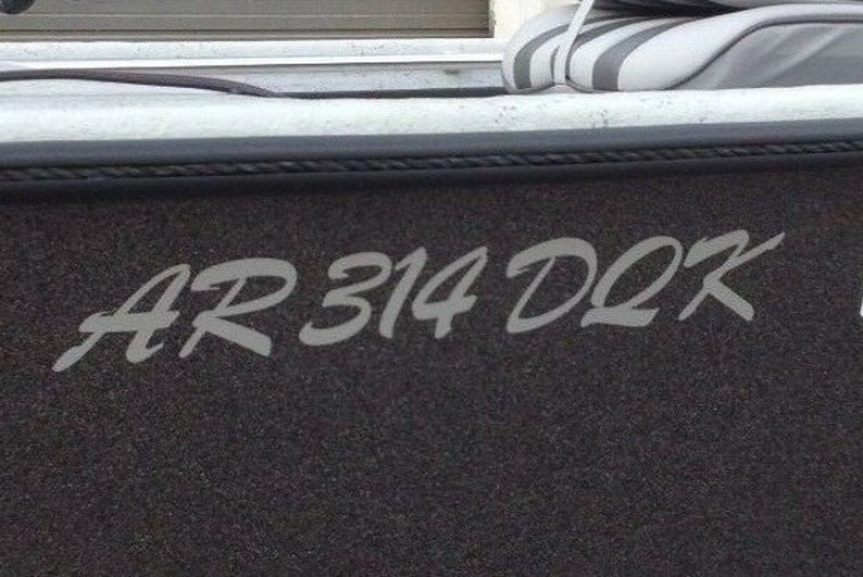 Custom Boat Registration Numbers Set of 2 Etsy