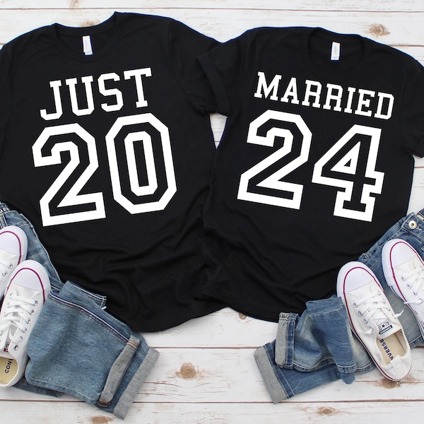 Couples Shirts, Bride and Groom Shirts, Just Married 2024, Bride and Groom SVG, DIY honeymoon, Matching Shirts, Couples Married 2024, 2024