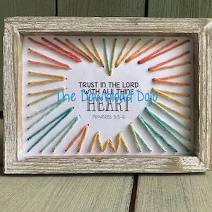 Trust in the Lord With all your Heart Craft, Scripture Crafts for Girls, Christian Girls Craft, Christian Craft, Craft for girls, religious