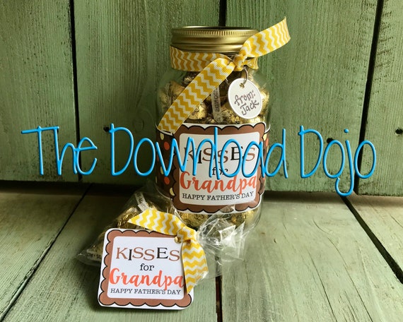 Download Kisses For Grandpa Happy Fathers Day Fathers Day Gifts Etsy