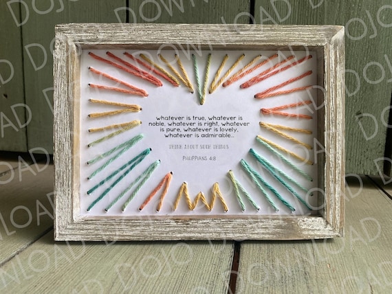 Whatever is noble memory verse craft, whatever is right craft, Philippians 4:8 christian craft, christian memory verse craft, christian