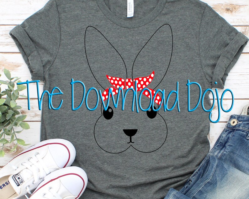Download Bunny SVG Easter Bunny SVG Bandana Bunny Cute Easter Shirt ...