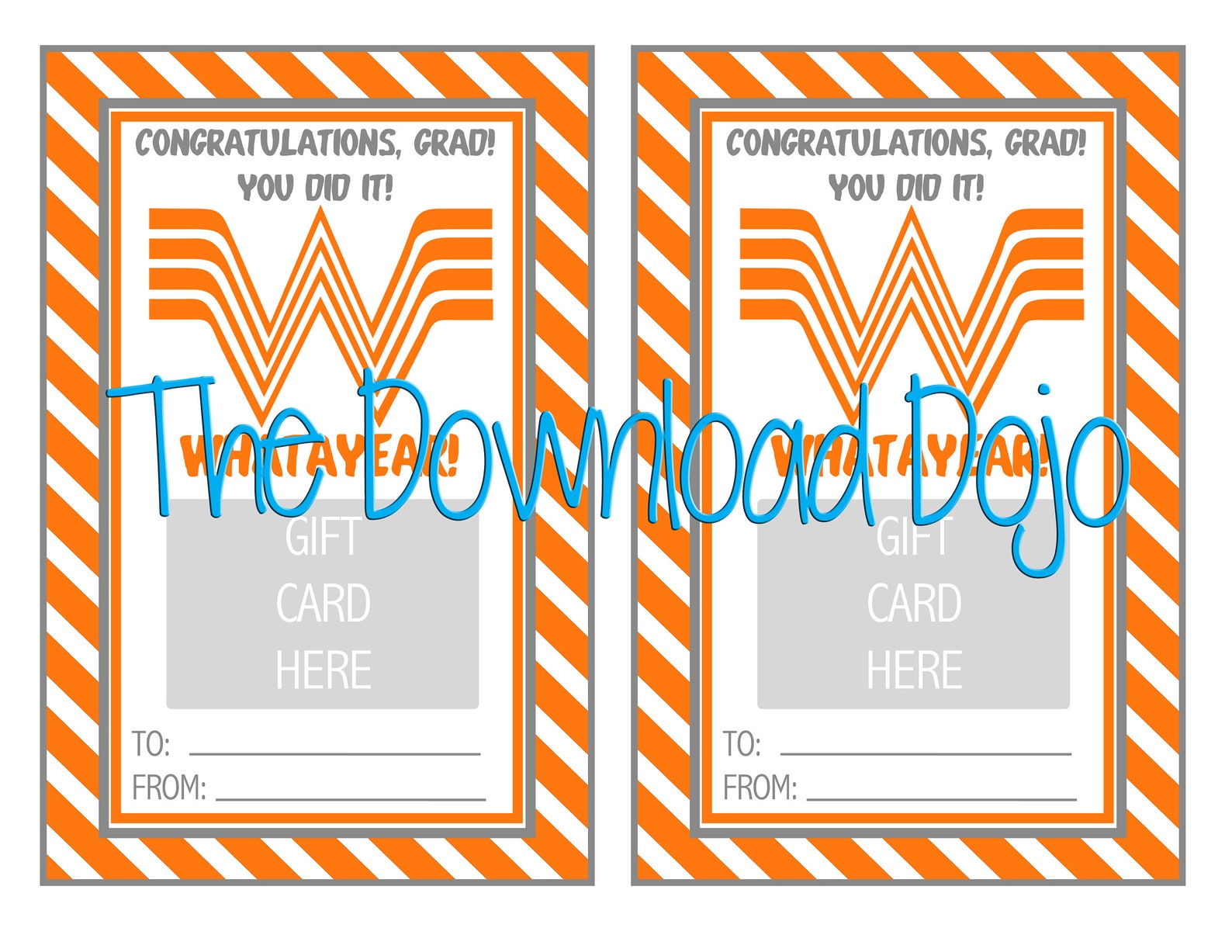 Whataburger Gift Card Holder Whataburger Graduation Fast Etsy